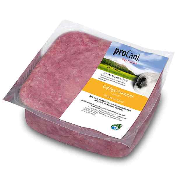 proCani buy nature BARF Frostfleisch fuer Hunde - Gefluegelkomplett Frischfutter