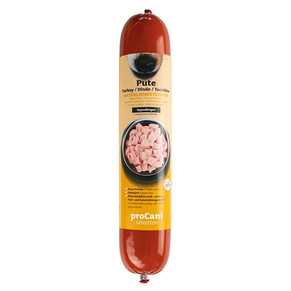 proCani selection BARF-Kochwürste mit hypoallergenem Putenfleisch - 400g