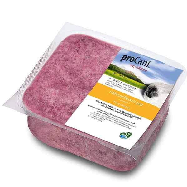 proCani buy nature BARF Frostfleisch fuer Hunde - Gefluegel Huehnerfleisch Frischfutter