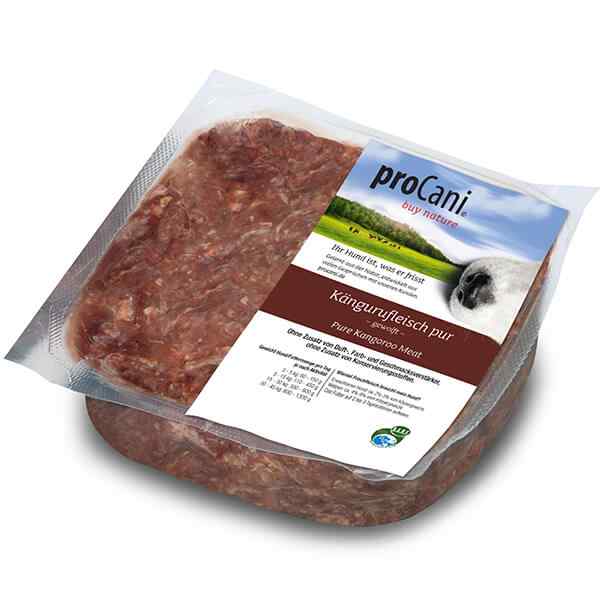 proCani buy nature BARF Frostfleisch fuer Hunde - Kaengurufleisch pur Exoten Frischfutter