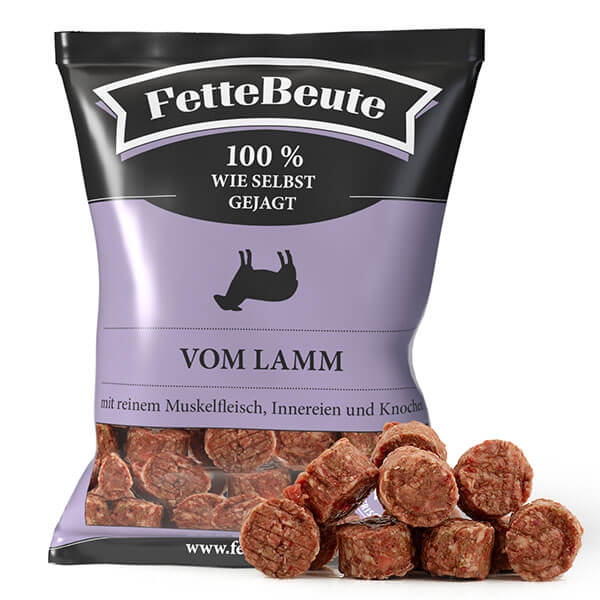 FetteBeute Lamm Komplettmenü Nuggets für Hunde